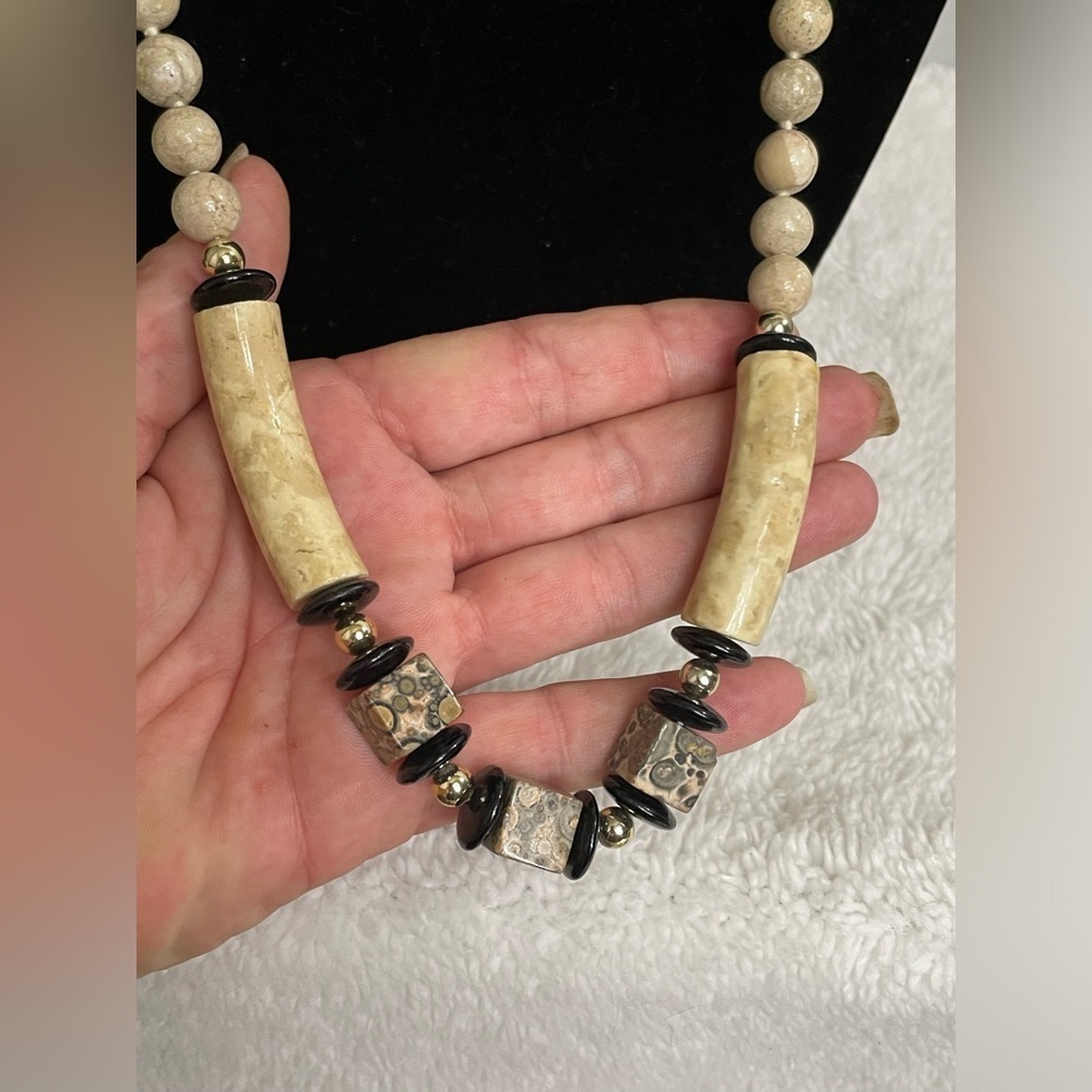Jasper statement necklace